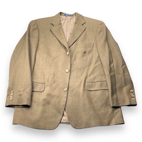 Alan Flusser Other - Alan Flusser Sports Coat Mens 42R Brown Knit Wool Blazer